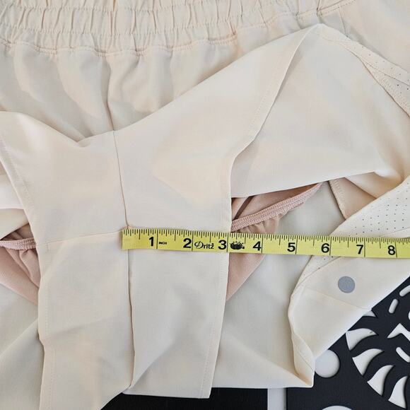 Calia Run Mid-Rise Infinity Athletic Lined Short in Washed Peach | Women's XL - Picture 8 of 12